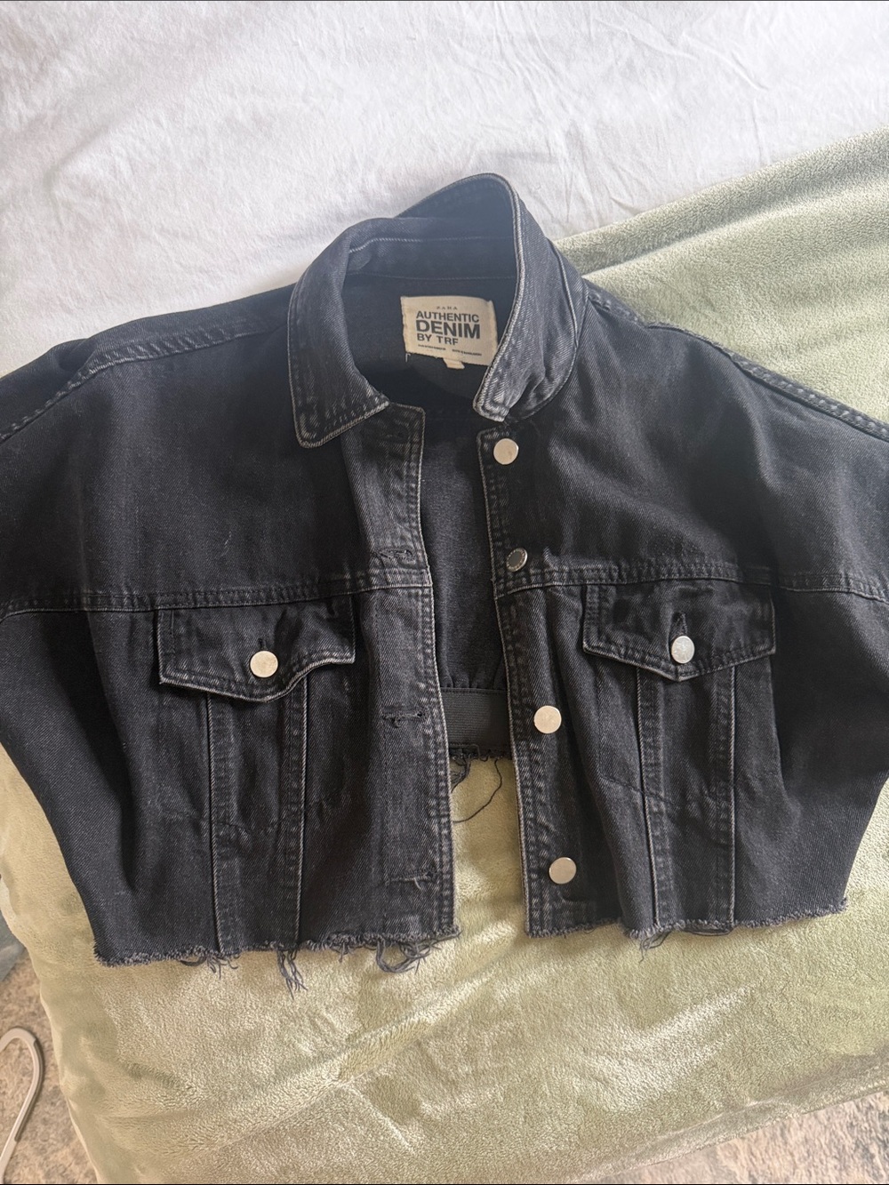 Zara Black Denim Jacket